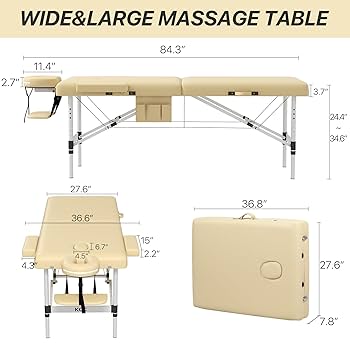 ✿masa✿ Amazon.com: KCC Memory Foam Portable Massage Table, Foldable